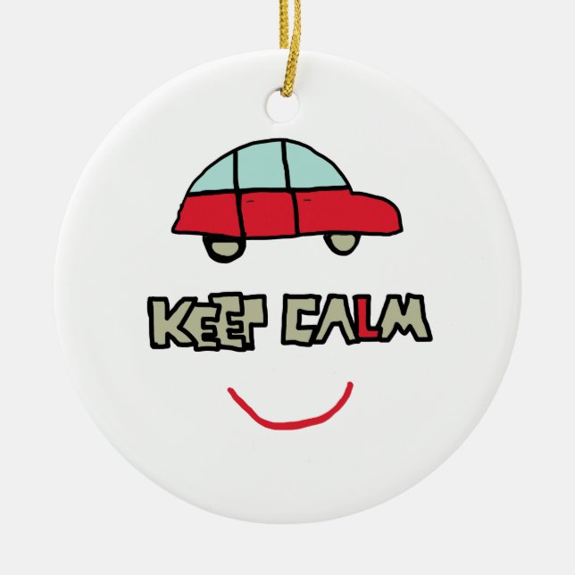 Behalt des Calm Driving-Tests Keramik Ornament (Vorne)