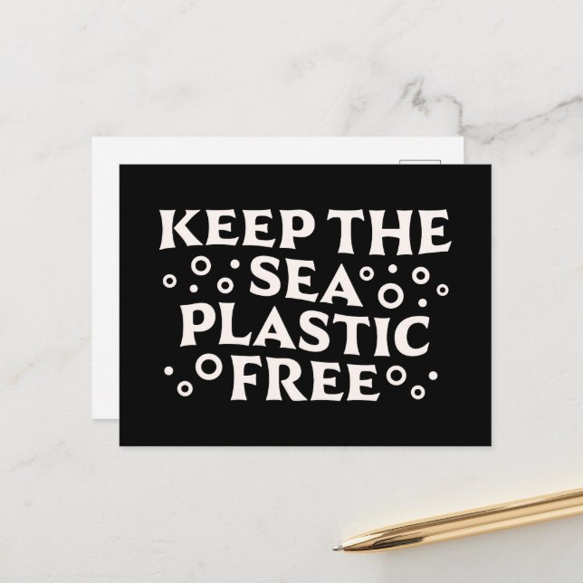 Behalt des Kunststoffs frei Postkarte (Vorderseite/Rückseite Beispiel)