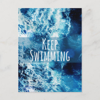 Behalt des Motivierend Schwimmens Postkarte