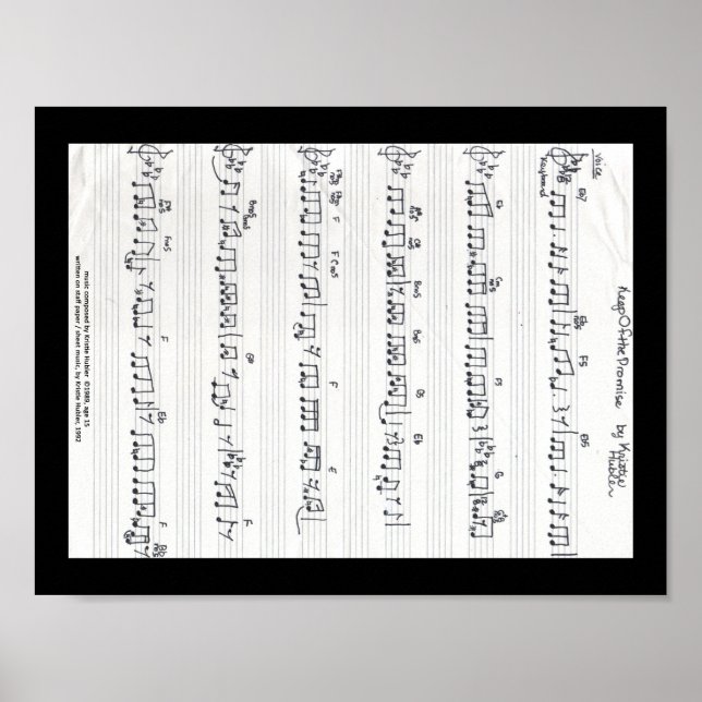 Behalt des Promise Sheet Music Poster (Vorne)