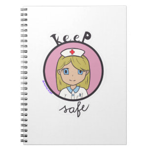 Behalt des sicheren Krankenpflegers Pledge Doodle  Notizblock