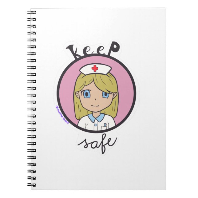 Behalt des sicheren Krankenpflegers Pledge Doodle  Notizblock (Vorderseite)