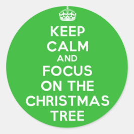 Behalt dich ruhig und fokussiere dich auf den Weih Runder Aufkleber