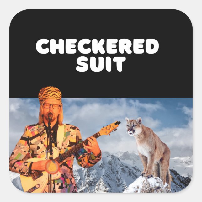 Behalt die Krüge in Schach. Quadratischer Aufkleber (Vorderseite)