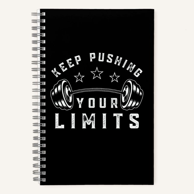 Behalt, die Limits für Ihr Fitnessangebot zu erhöh Notizbuch (Vorderseite)
