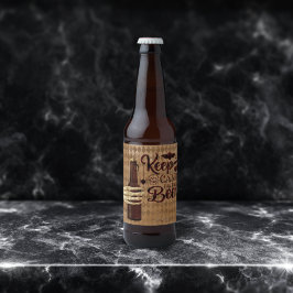 Behalt die Süßigkeiten, ich nehme Bier. Bierflaschenetikett