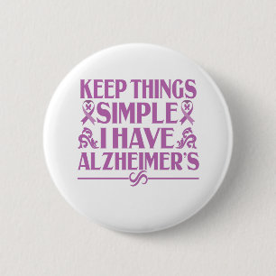 Behalt Dinge, die einfach ich habe Alzheimer Gesch Button