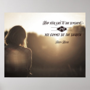 Behalt dir das Gesicht zum Sonnenschein Poster