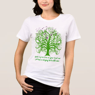 Behalt dir einen grünen Baum im Herzen und viellei Tri-Blend Shirt