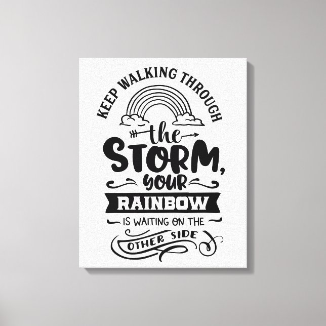 Behalt durch den Sturm zu laufen Leinwanddruck (Vorderseite)