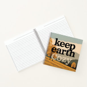 Behalt Earth Cosy Vintag Herbst Öko Nachhaltig Art Notizbuch