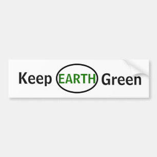Behalt Earth Green Autoaufkleber