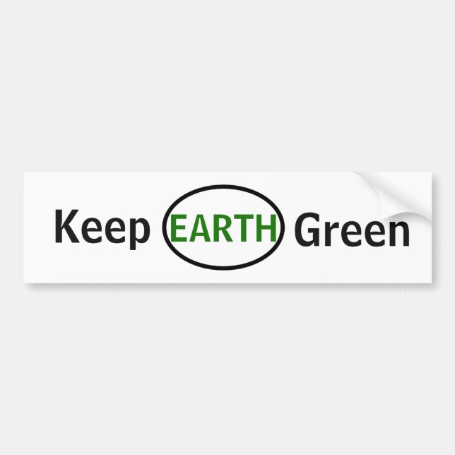 Behalt Earth Green Autoaufkleber (Vorne)
