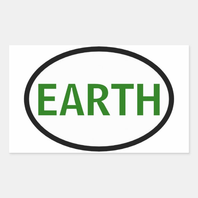 Behalt Earth Green Rechteckiger Aufkleber (Vorderseite)