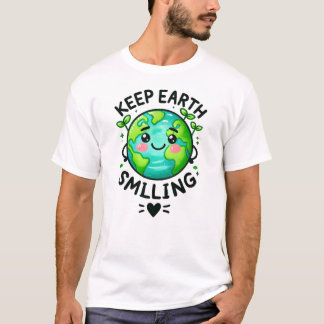 Behalt Earth Lächeln T-Shirt
