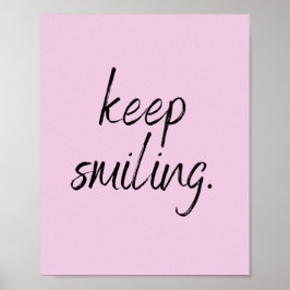 Behalt ein lächelndes Zitat über das glückliche Le Poster