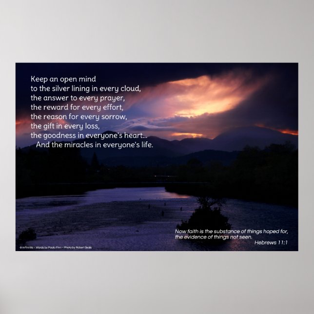 Behalt ein offenes Bewusstsein ...Inspirationspops Poster (Vorne)