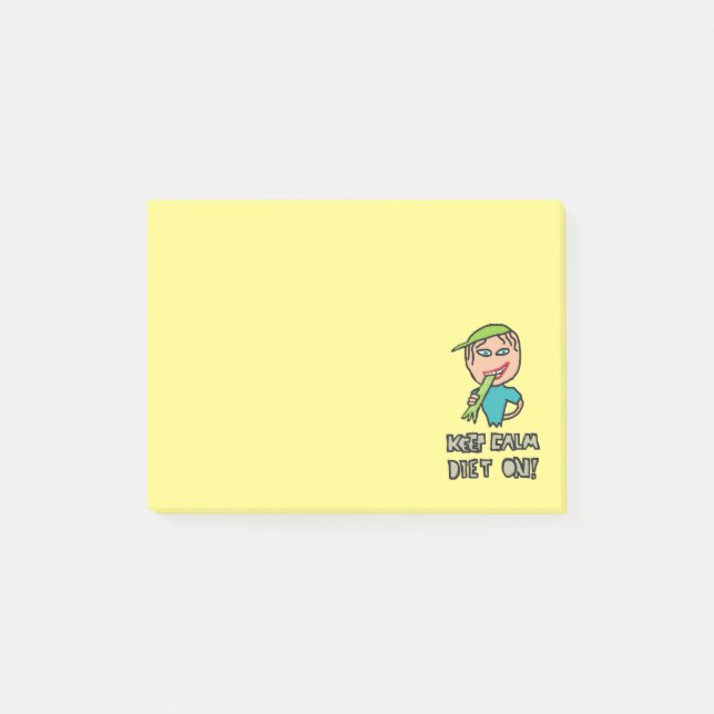 Behalt einer ruhigen Diät Post-it Klebezettel (Vorderseite)
