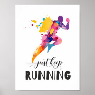 Behalt eines Motivierend Zitats für Runner Geschen Poster