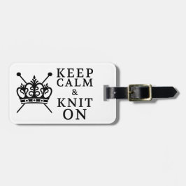 Behalt eines ruhigen Stricks auf Kunsthandwerk / K Gepäckanhänger