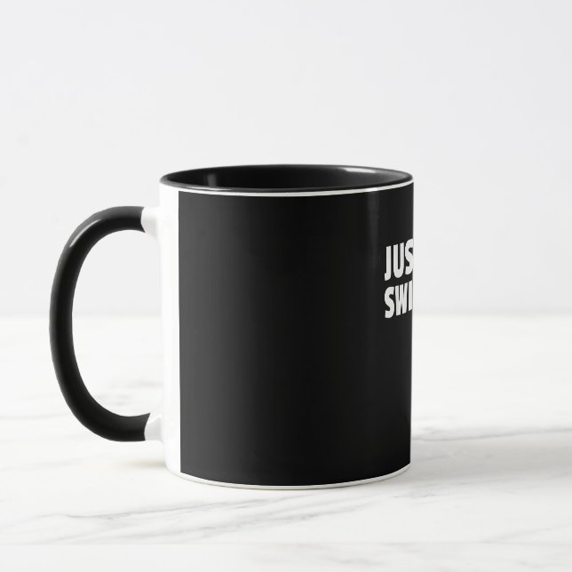 Behalt einfach das Schwimmdesign Tasse (Links)