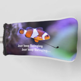 Behalt einfach den Clownfisch Golfer Golf Headcover