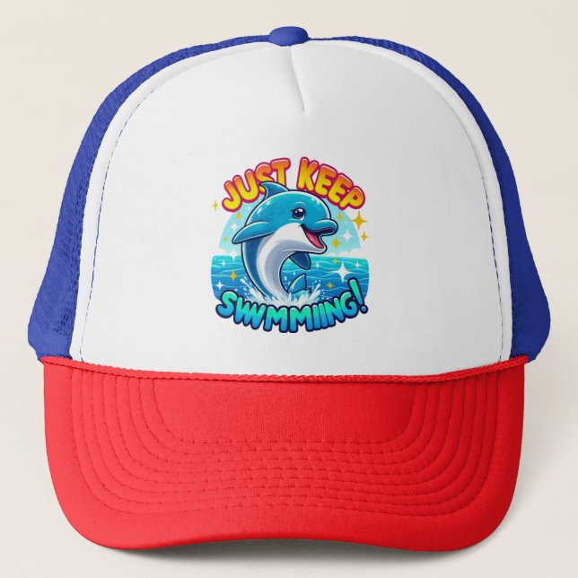 Behalt einfach die Dolphin Truckerkappe (Vorderseite)
