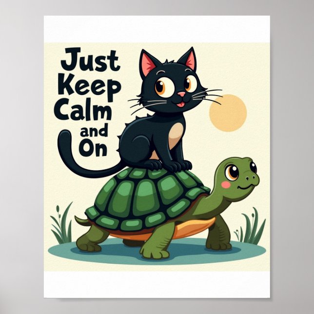 Behalt einfach Ruhe und fahre weiter Poster (Vorne)