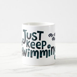Behalt einfach schwimmen kaffeetasse