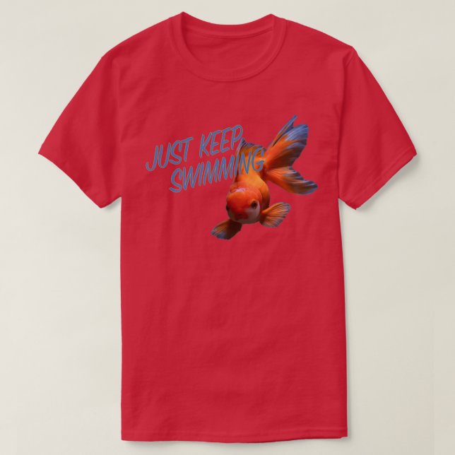 Behalt einfach schwimmen T-Shirt (Design vorne)