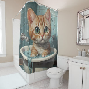 Behalt einfach Scrubbing - Funny Animal Portraits Duschvorhang