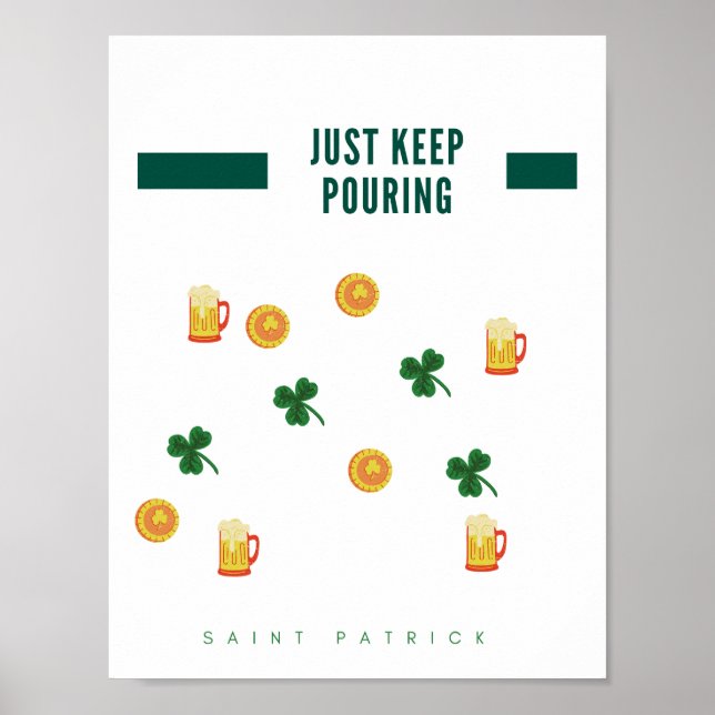 Behalt einfach "St Patrick's Day" Poster (Vorne)