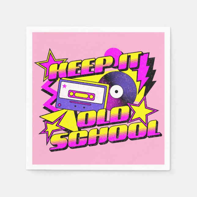 Behalt es alte Schule Serviette (Vorderseite)