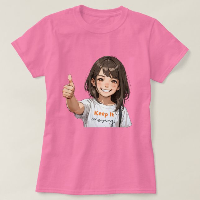 Behalt es bewegt das weibliche T-Shirt - Funny Gra (Design vorne)