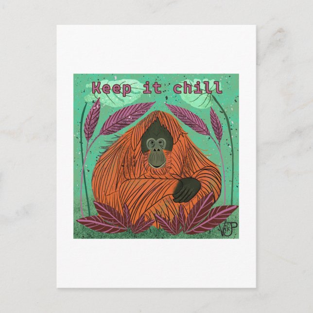 Behalt es Chill Postkarte (Vorderseite)