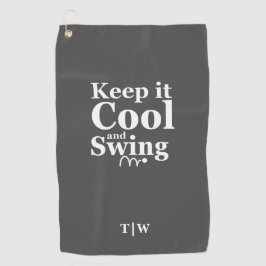 Behalt es Cool und Swing Golf Thema Golfhandtuch