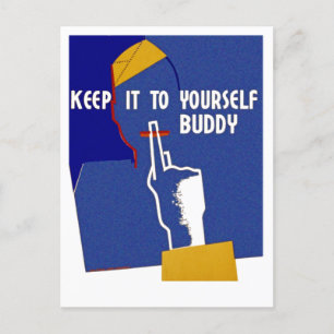 Behalt es dir selbst Buddy Postkarte