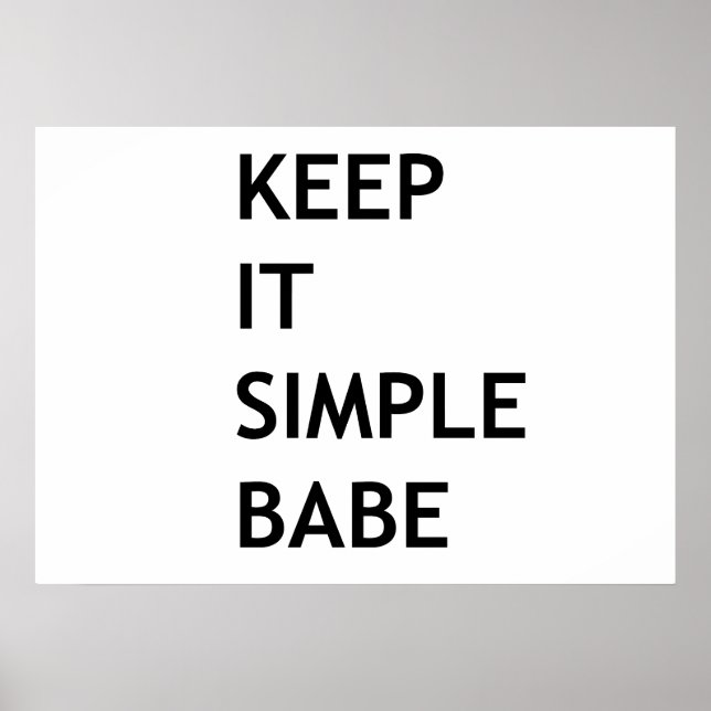 Behalt es einfach. poster (Vorne)