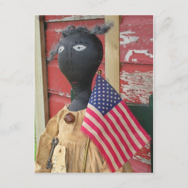 Behalt es einfach primitive Puppe Postkarte (Vorderseite)
