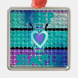 Behalt es einfach silbernes ornament