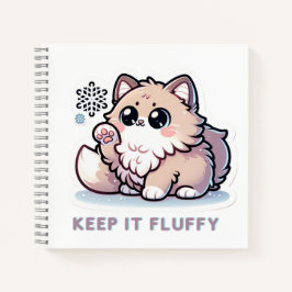Behalt es Fluffy kitten auf Notebook Notizbuch