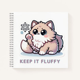Behalt es Fluffy kitten auf Notebook Notizbuch