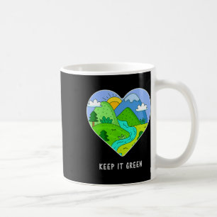 Behalt es Green Save the Planet Earth Day Geschenk Kaffeetasse
