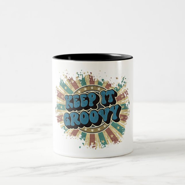 Behalt es groovy zweifarbige tasse (Mittel)