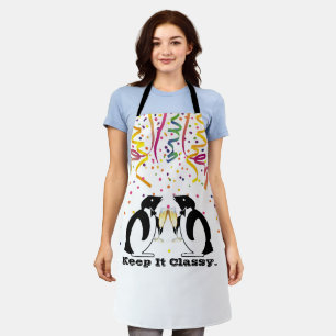 Behalt es klassische Pinguine All-over-Print-Schür Schürze
