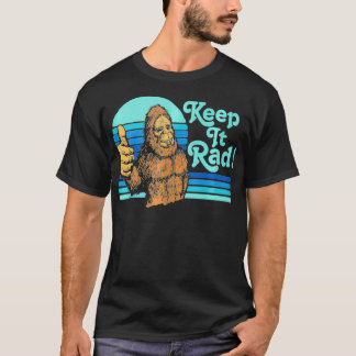 Behalt es Krass Vintag Bigfoot Daumen Up Funny Vin T-Shirt