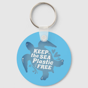 Behalt es Plastikschildkröte Schlüsselanhänger