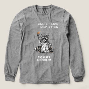 Behalt es sauber, Behalt es kostenlos - Raccoon Li Tri-Blend Shirt
