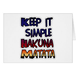 Behalt es Simple Hakuna Matata Art Print.