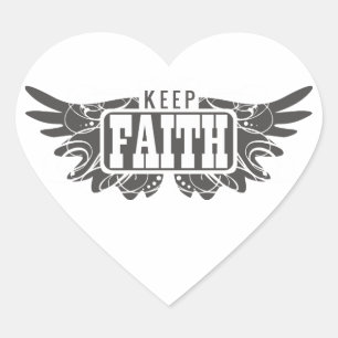 Behalt Faith Herz-Aufkleber